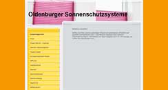 Desktop Screenshot of oldenburgersonnenschutzsysteme.biz